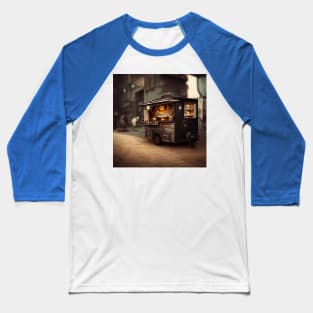 Steampunk Tokyo Ramen Cart Baseball T-Shirt